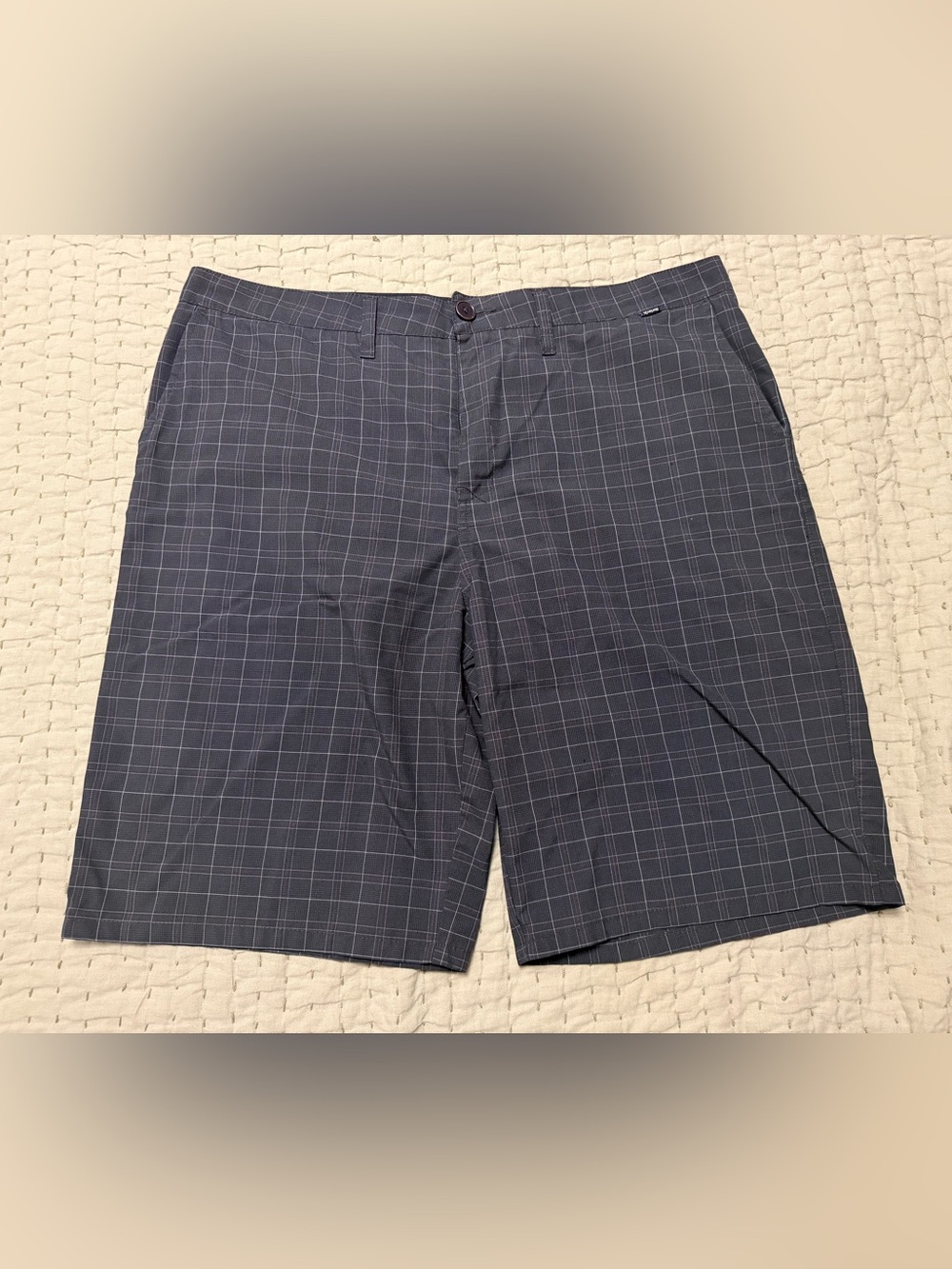 Hurley Men's Plaid Flat-Front Shorts sz40